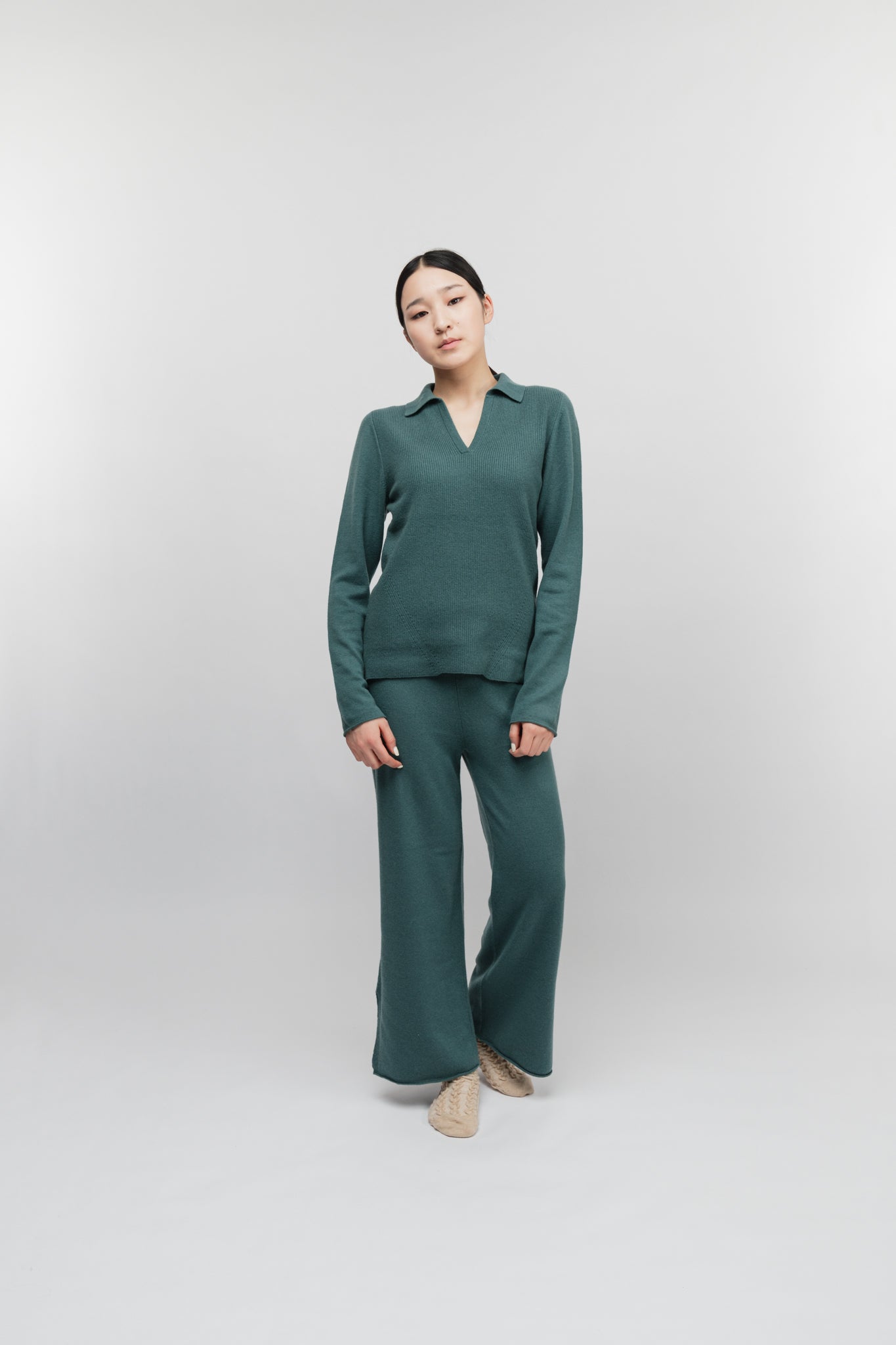 (Made to order) Wide-leg pants