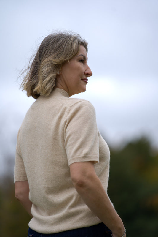 Undyed baby cashmere top