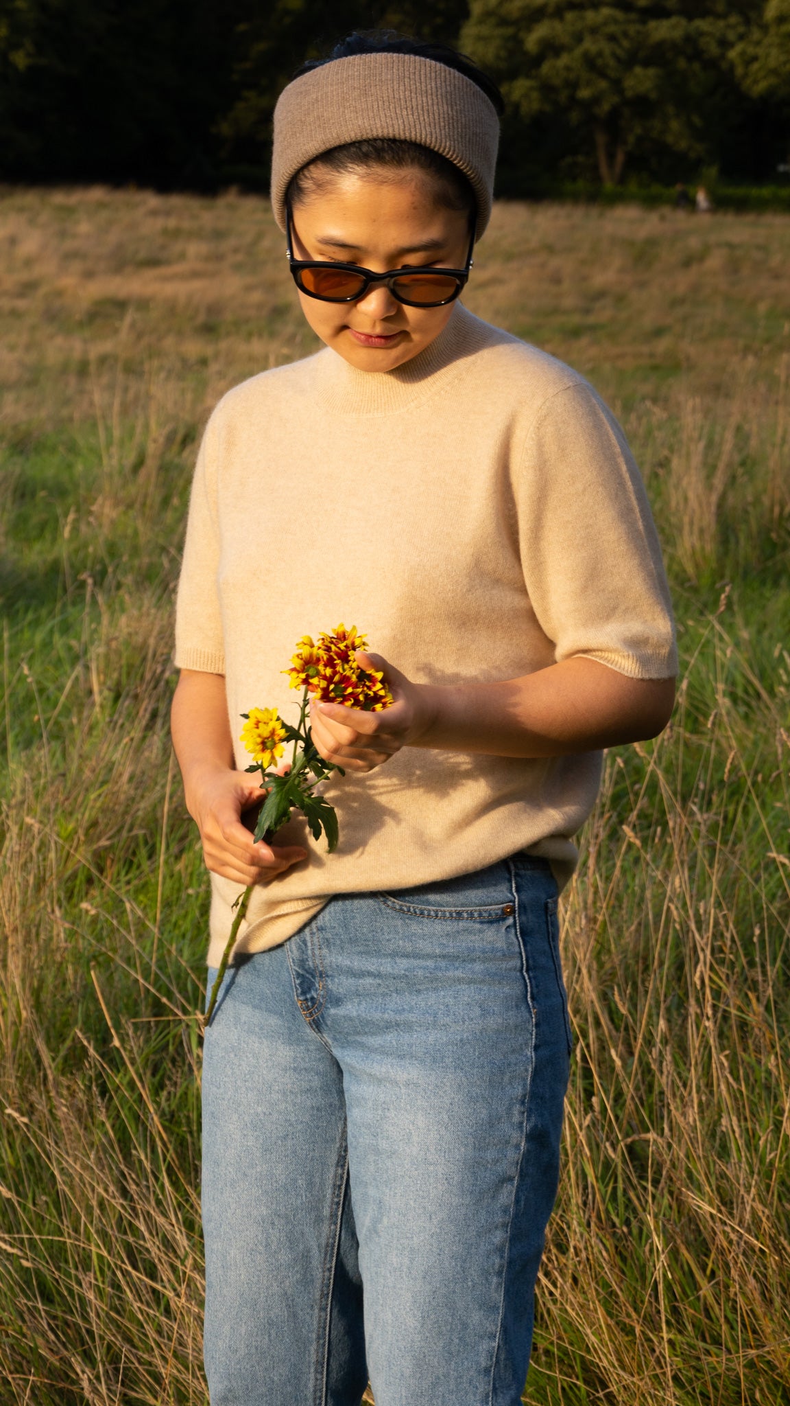 Undyed baby cashmere top