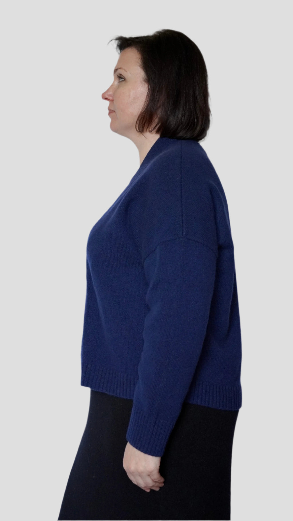Cashmere Navy Cardigan