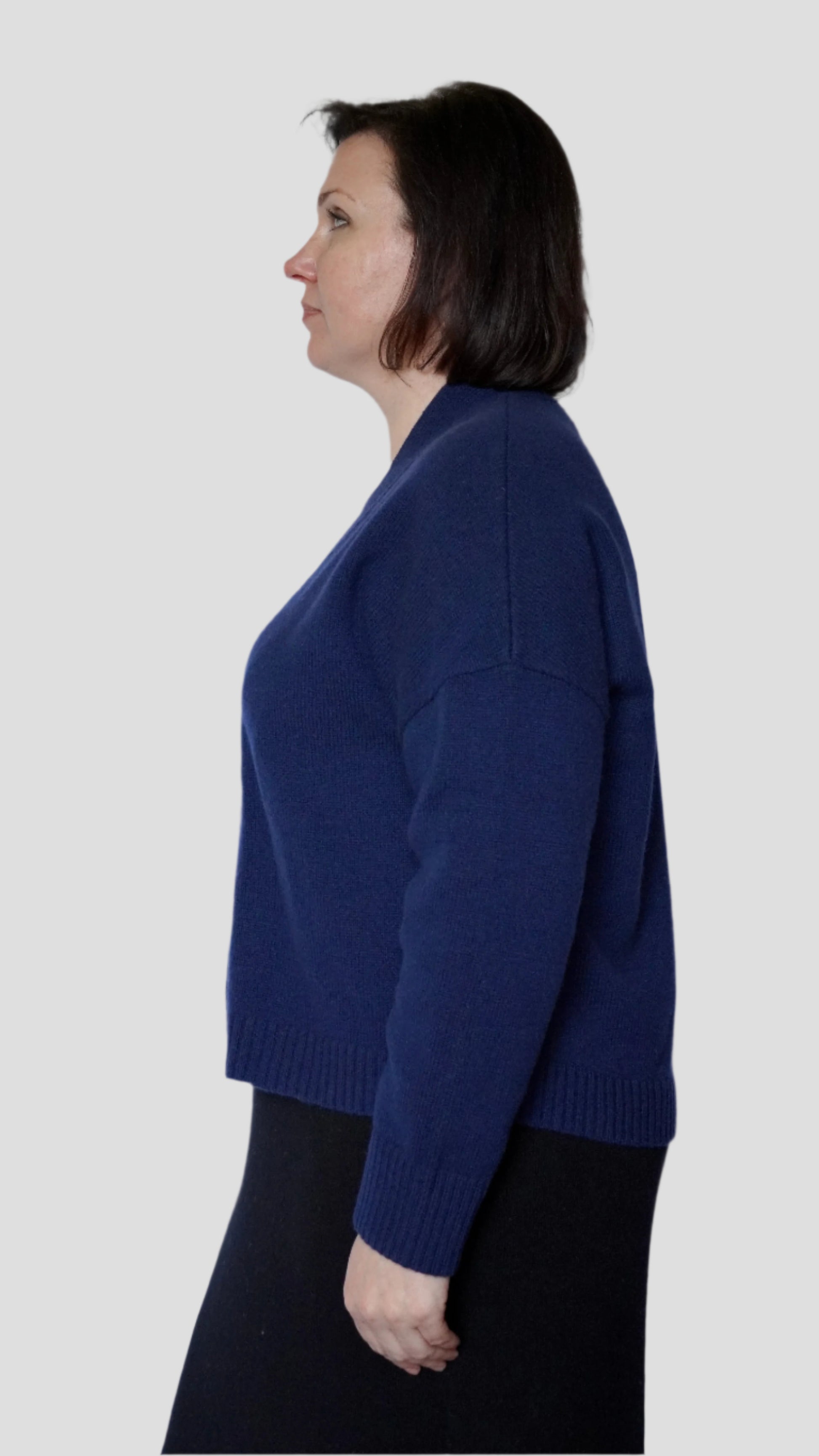 Cashmere Navy Cardigan