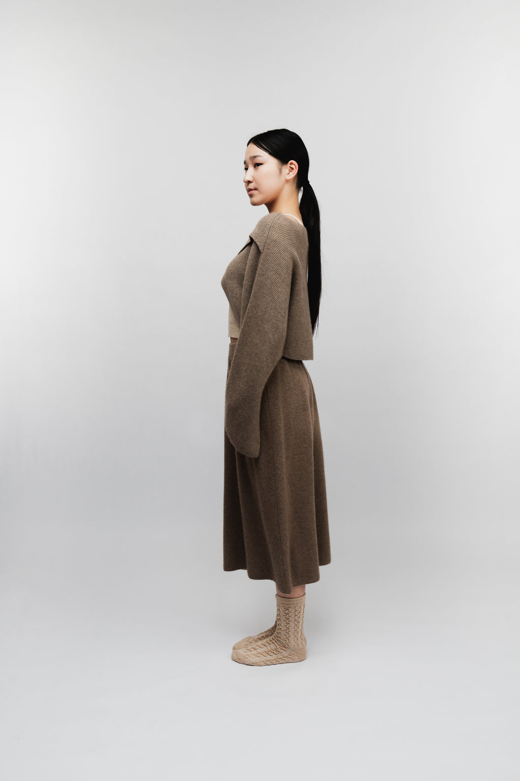 Cozy Chic Pocket Midi Skirt
