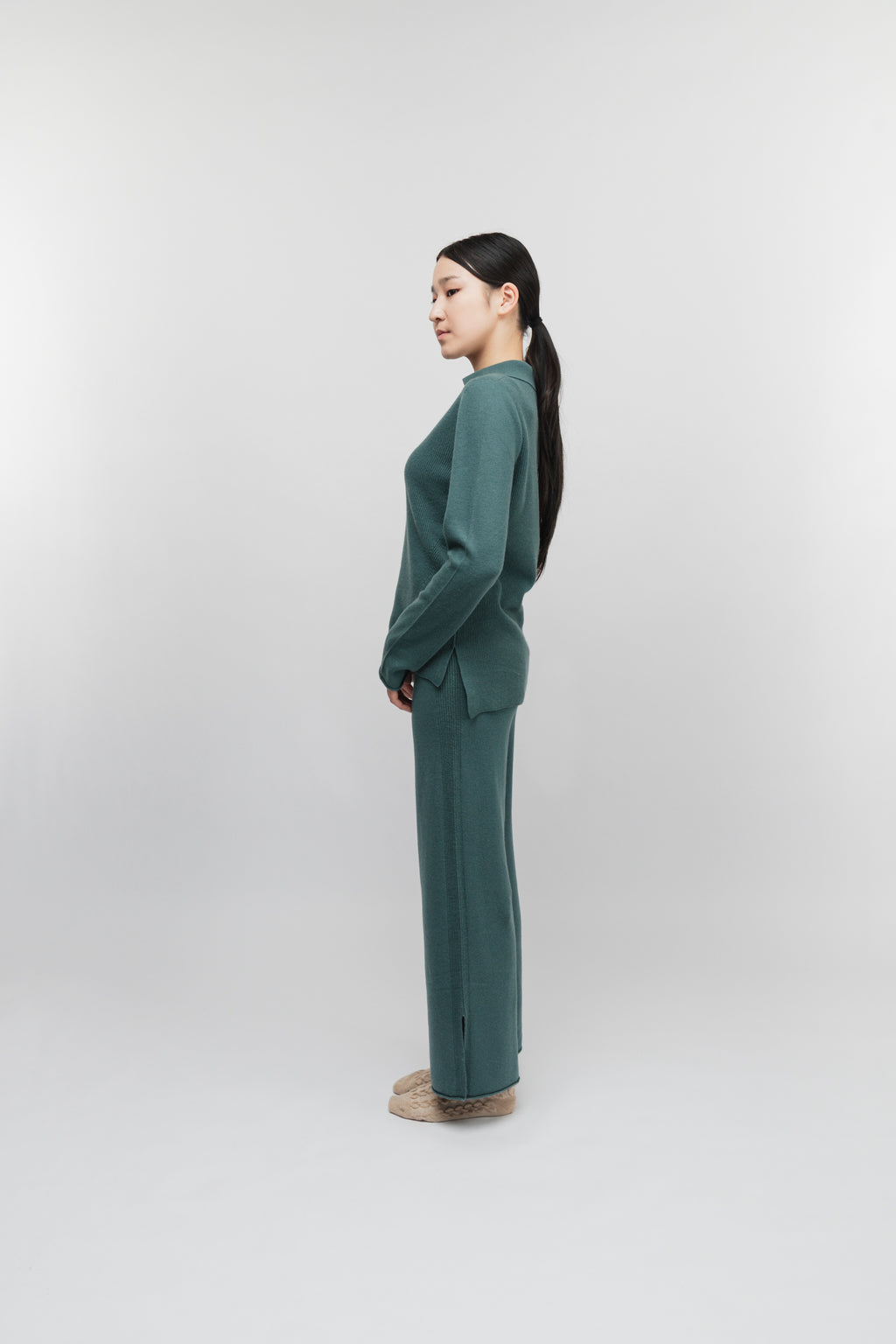 (Made to order) Wide-leg pants
