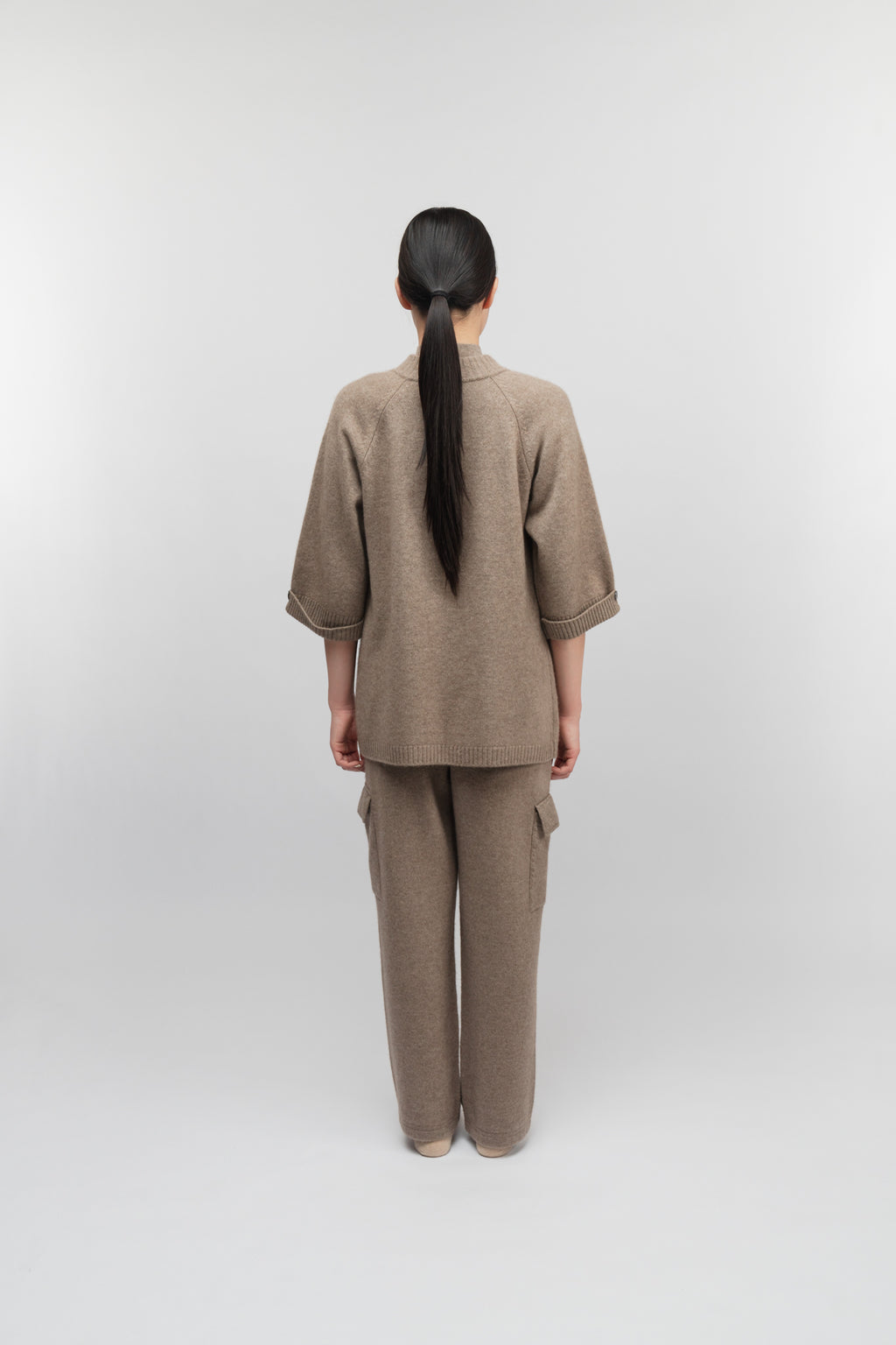 Cashmere Cardigan with short sleeve