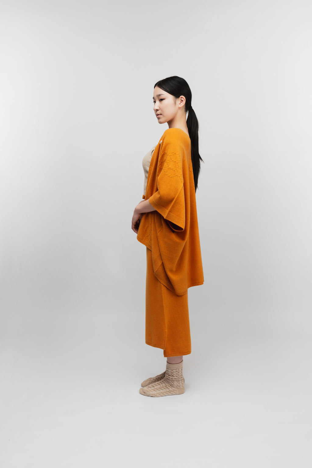(Made to order) Classic cashmere A-line skirt
