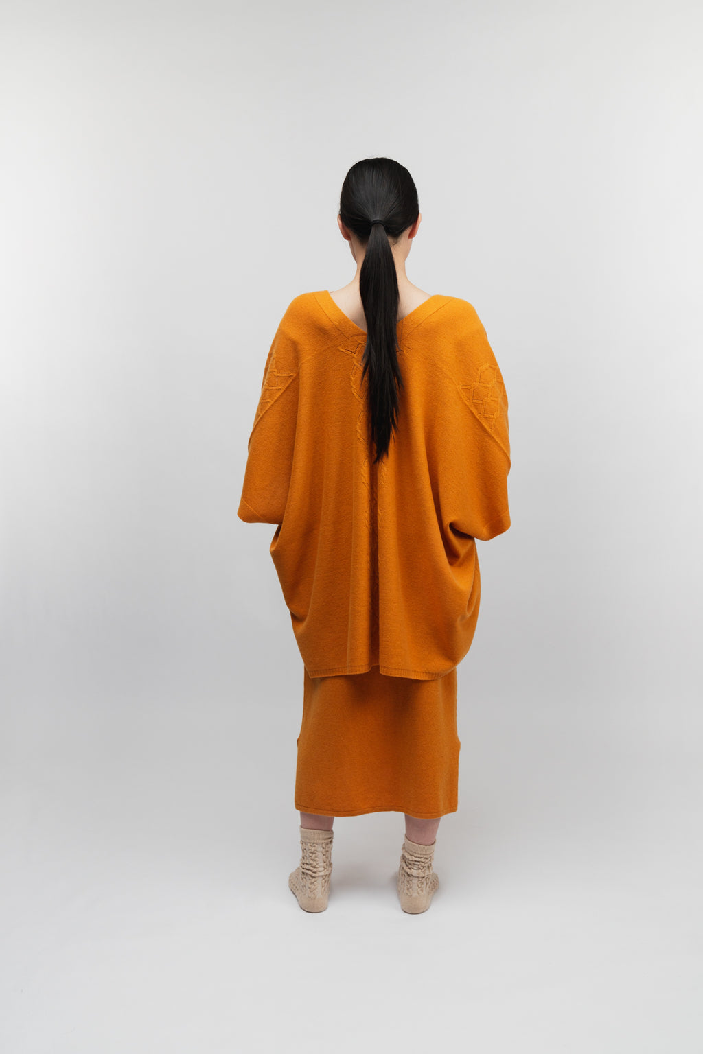 (Made to order) Classic cashmere A-line skirt