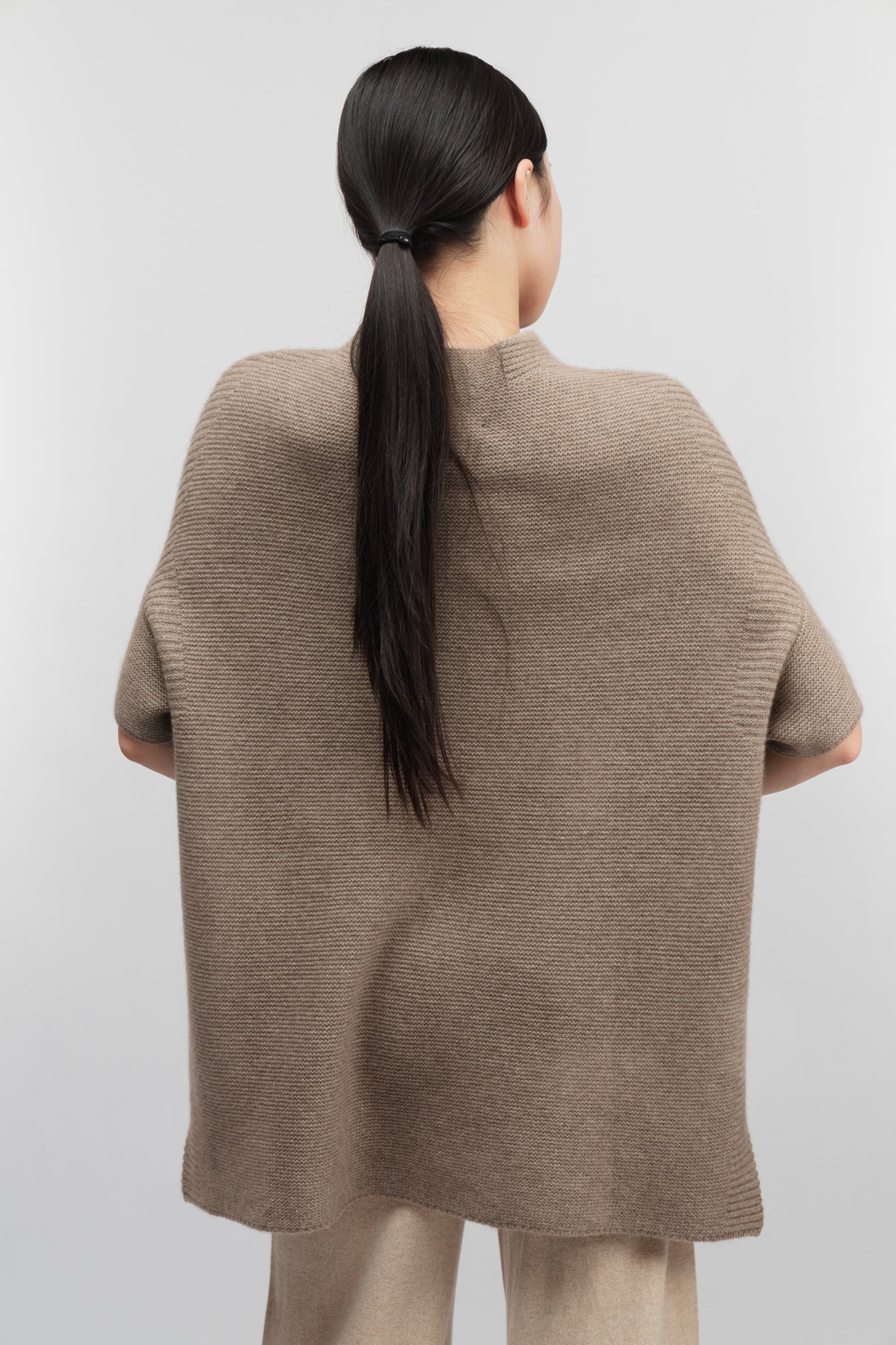 Luxe Asymmetry Knit Poncho