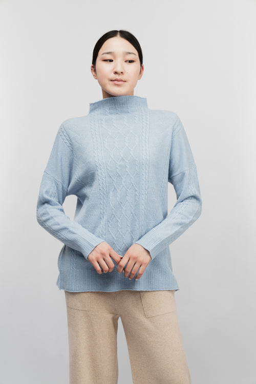 (Made to Order) Cashmere baby blue sweater