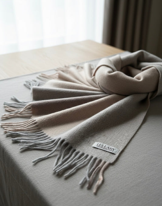 Undyed baby cashmere wrap