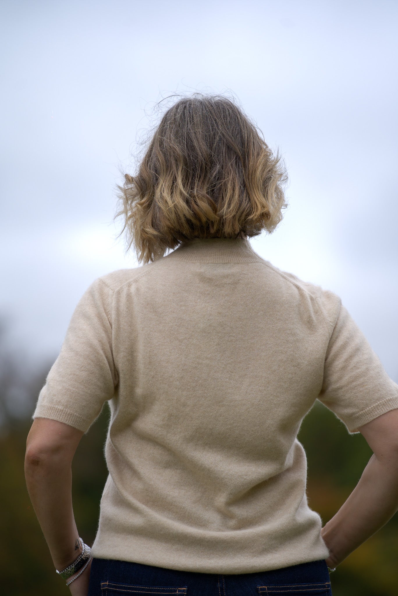 Undyed baby cashmere top