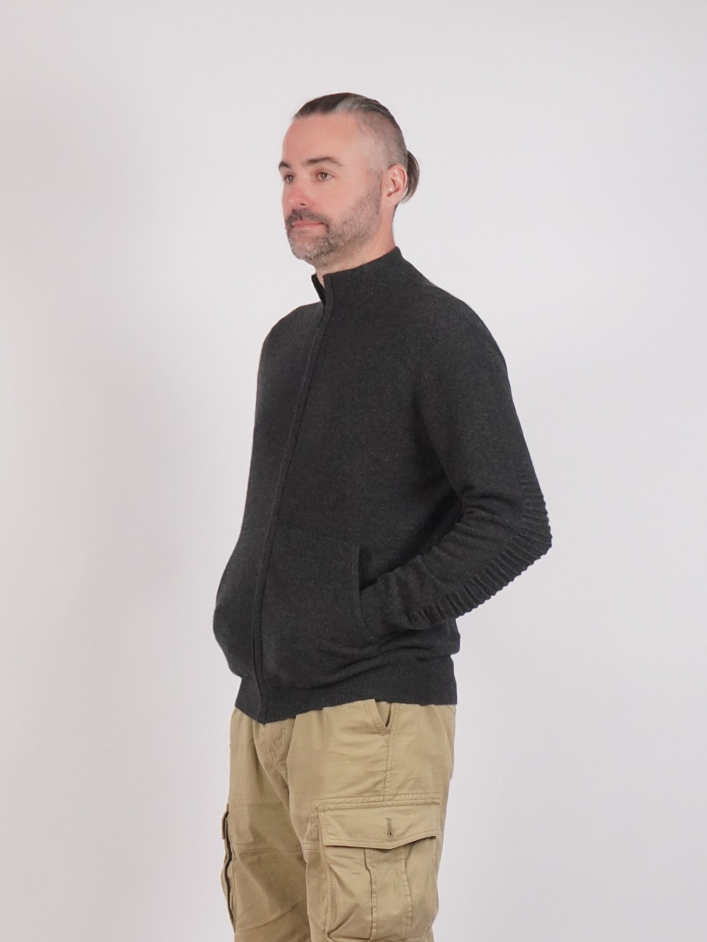 Charcoal zip