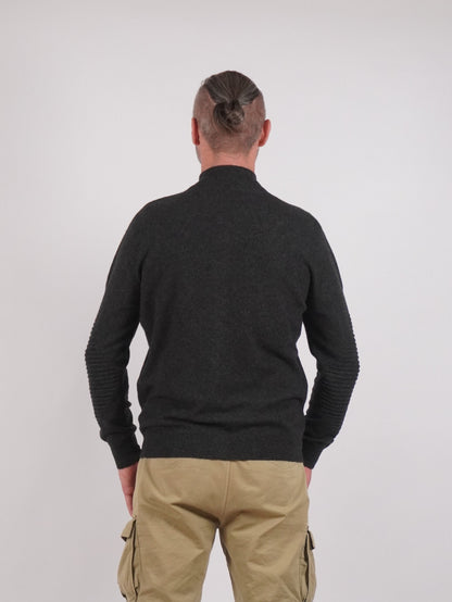 Charcoal zip