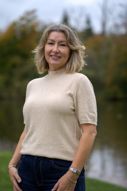 Undyed baby cashmere top